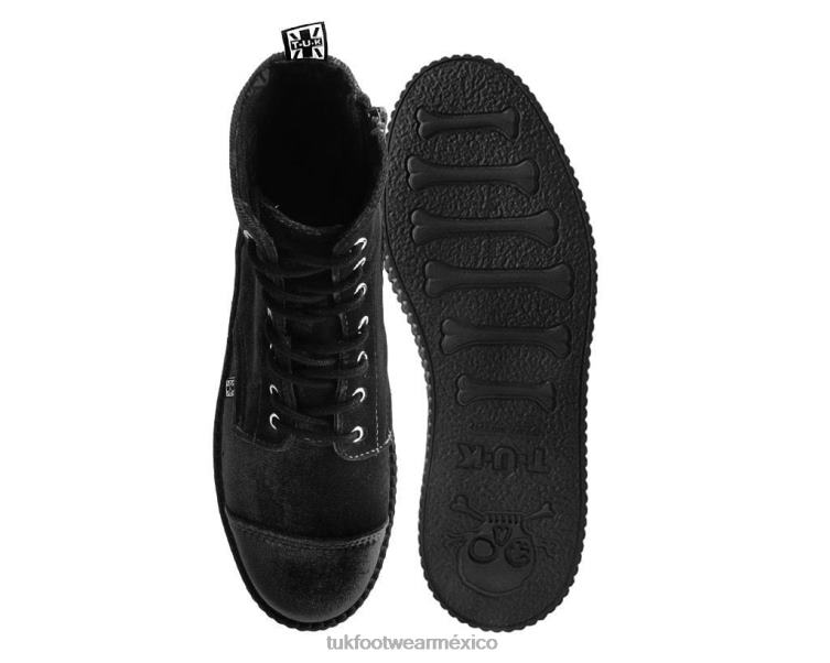 mx T.U.K. Footwear mujer bota viva mondo de terciopelo con 7 ojales negro 6ZJ4Z213 calzado