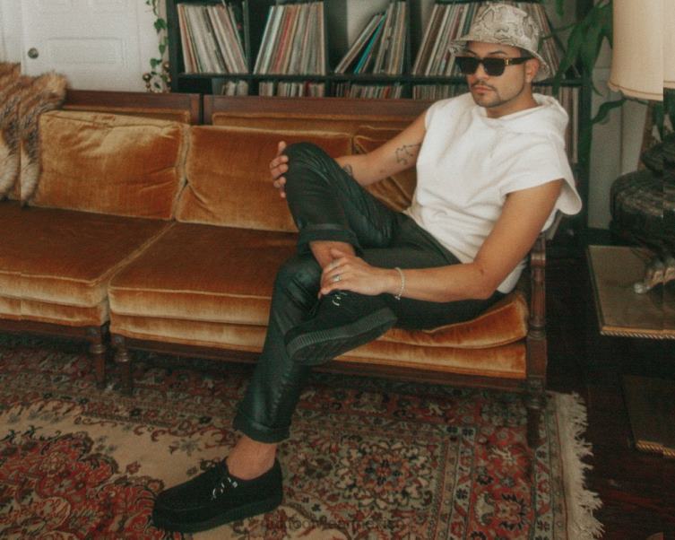 mx T.U.K. Footwear mujer creeper bajo viva de gamuza sintética negro 6ZJ4Z68 calzado