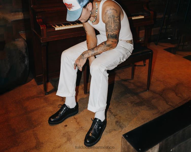 mx T.U.K. Footwear mujer puntera viva baja creeper negro 6ZJ4Z38 calzado