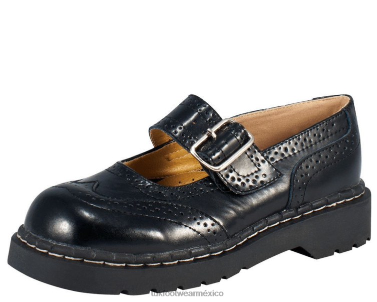 mx T.U.K. Footwear mujer Merceditas brogue negro 6ZJ4Z131 calzado