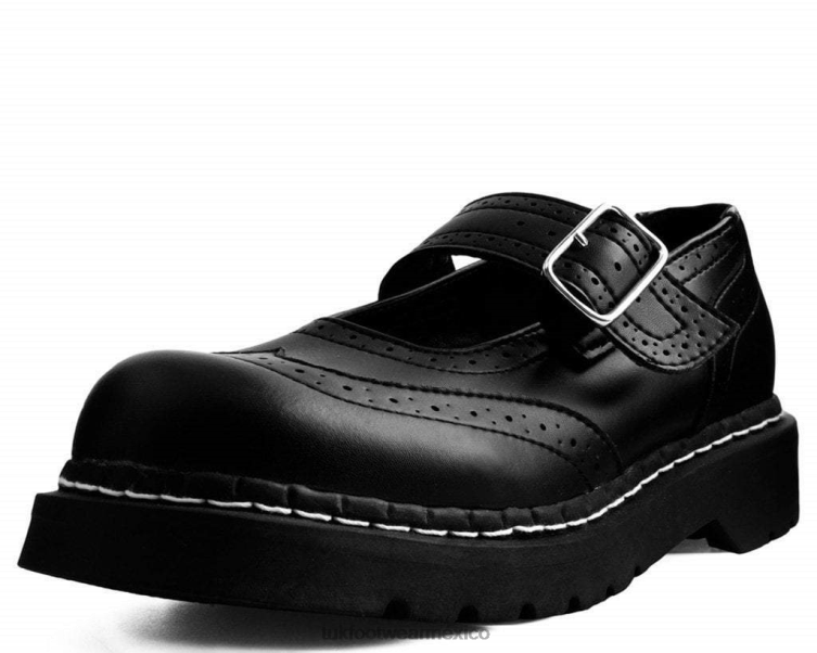 mx T.U.K. Footwear mujer Merceditas brogue negro 6ZJ4Z178 calzado