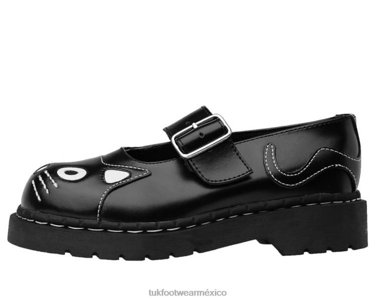 mx T.U.K. Footwear mujer cara de gatito mjs negro 6ZJ4Z133 calzado