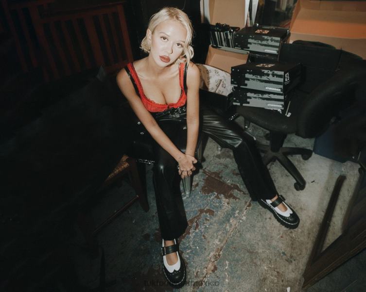 mx T.U.K. Footwear mujer mary jane de dos pisos blanco negro 6ZJ4Z150 calzado