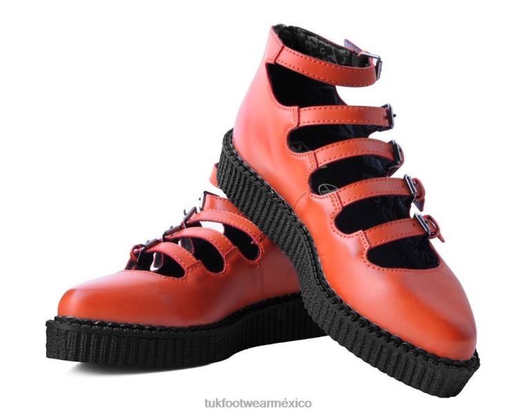 mx T.U.K. Footwear mujer merceditas en punta con múltiples tiras naranja 6ZJ4Z144 calzado